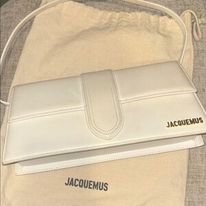 Jacquemus Le Bambino Long Leather Shoulder Bag ✨ White